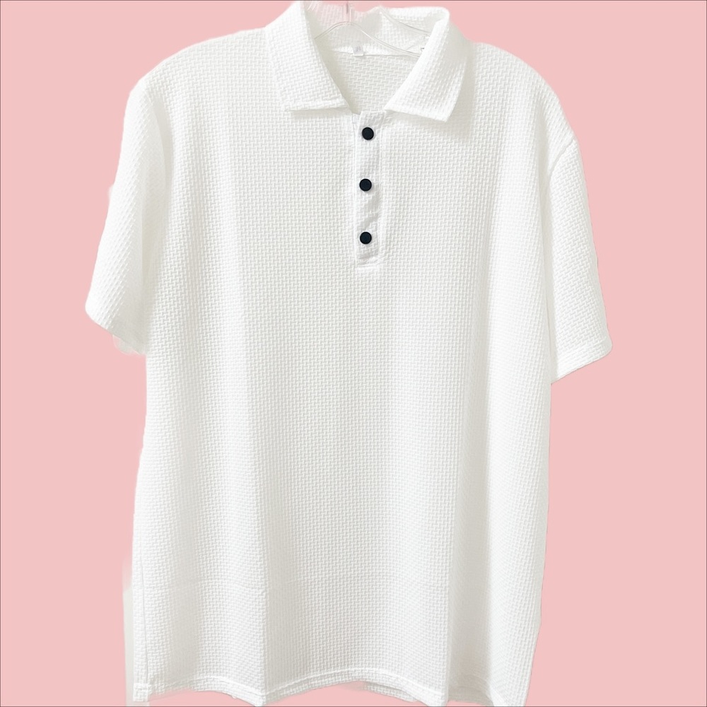 Tom Ralph The Davante Polo Men's White Size Medium